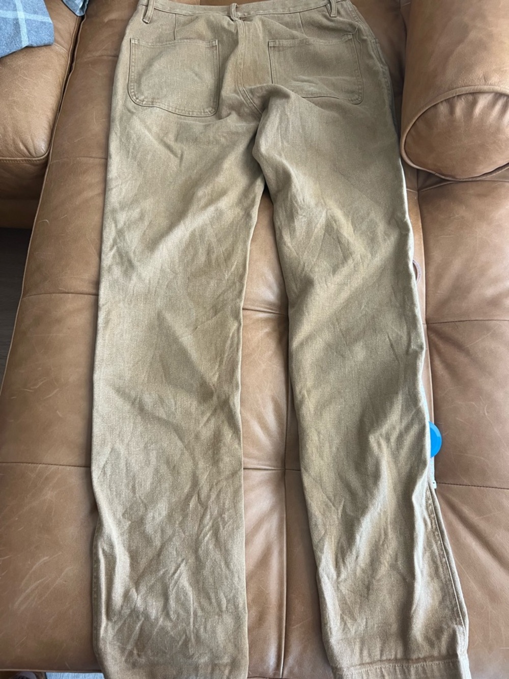 Taylor Stitch Boss Duck Chore Pant in Khaki - Picture 3 of 5